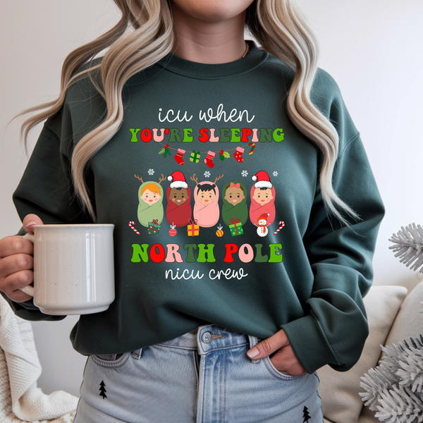 Funny Christmas NICU Nurse Sweatshirt , NICU Christmas Crew